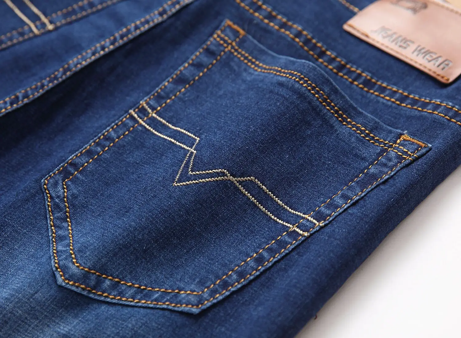 

Cotton Men Jeans Pants Lace Up Denim Trousers Black Pants Skinny Slim Hip Hop Sportswear Elastic Waist Male Trousers Men Jeans