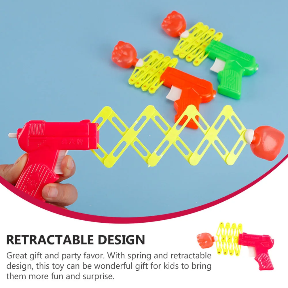 

10 Pcs Retractable Fist Guns Spring Shooters Party Trick for Children