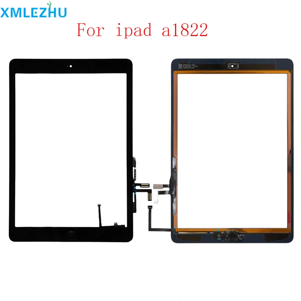 10 шт. сенсорный экран для iPad 5th A1822 A1823 дигитайзер внешняя панель Переднее стекло с кнопкой home+ кабель