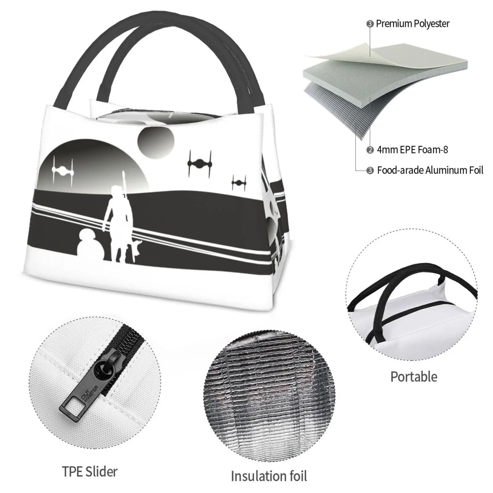 Сумка-холодильник для ланча сумка пикника ТАТУИН закат черный джедаев сит Люк