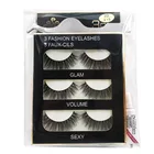 Набор ресниц 3 пары, искусственные норковые ресницы, накладные ресницы с ресницами, клей для ресниц, пинцет, длинные ресницы Wispies