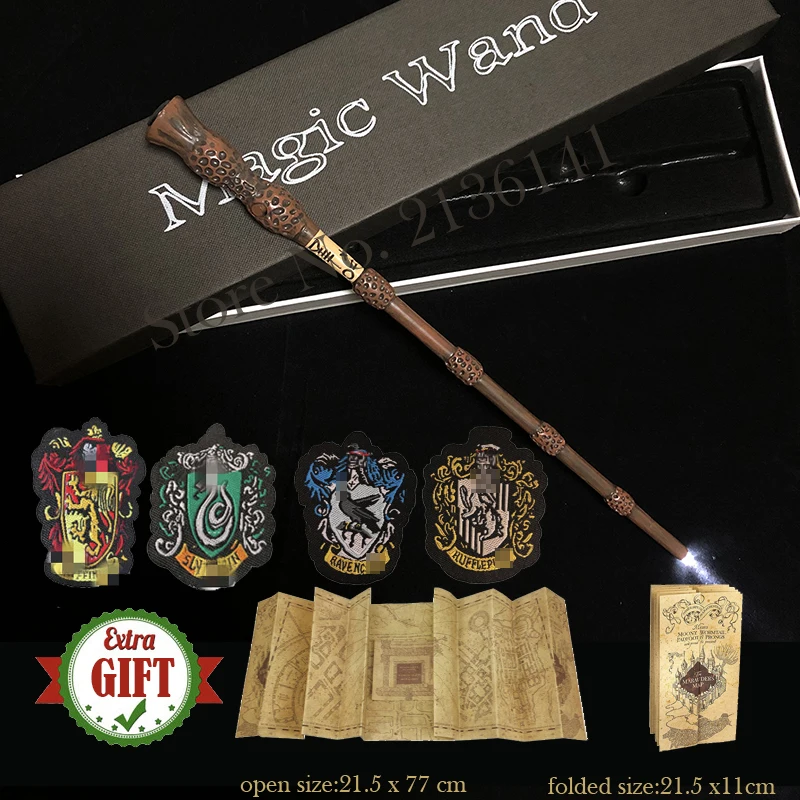 Светящаяся светильник шебная палочка Voldemort Hermione Draco Wands карта горшка мародера и 4
