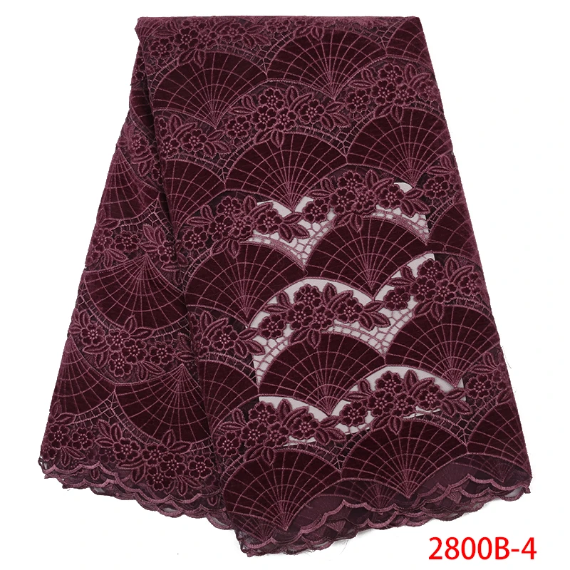 

Wholesale Velvet Lace Fabrics New Arrival Fashion African Lace Fabric for Wedding Party High Quality Nigerian Mesh Lace APW2800B