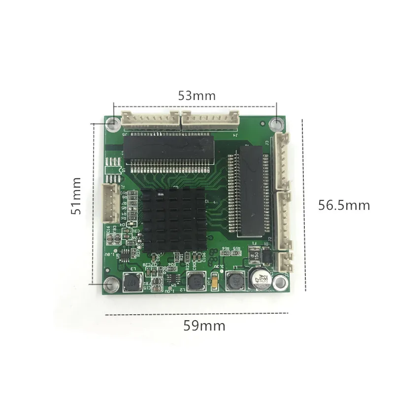 Industrial Ethernet Switch Module 5 Ports Unmanaged10/100/1000mbps PCBA board OEM Auto-sensing Motherboard | Компьютеры и офис