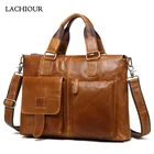 Мужские сумки для ноутбука из натуральной кожи 14 дюймов, мужской кожаный портфель, мужская сумка-мессенджер с большой емкостью для путешествий
