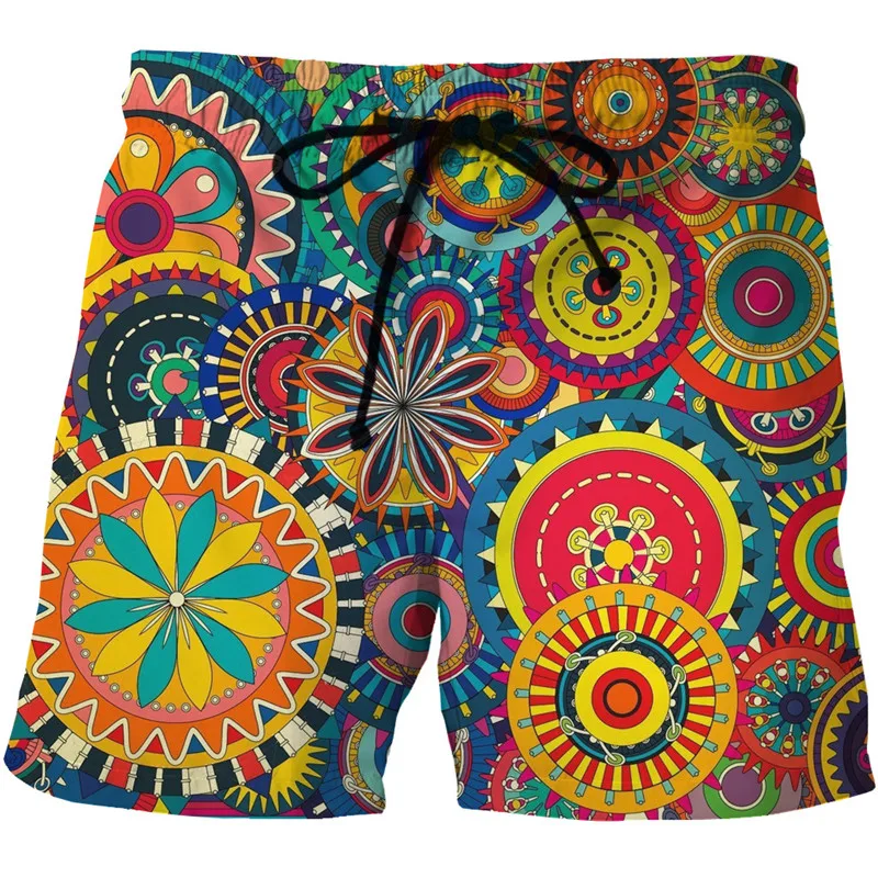 

Mens Hipster Quick Dry Summer Beach Board Shorts Nice Fashion African Dashiki Printed Boardshorts Men Casual Brand 3D Beachshort