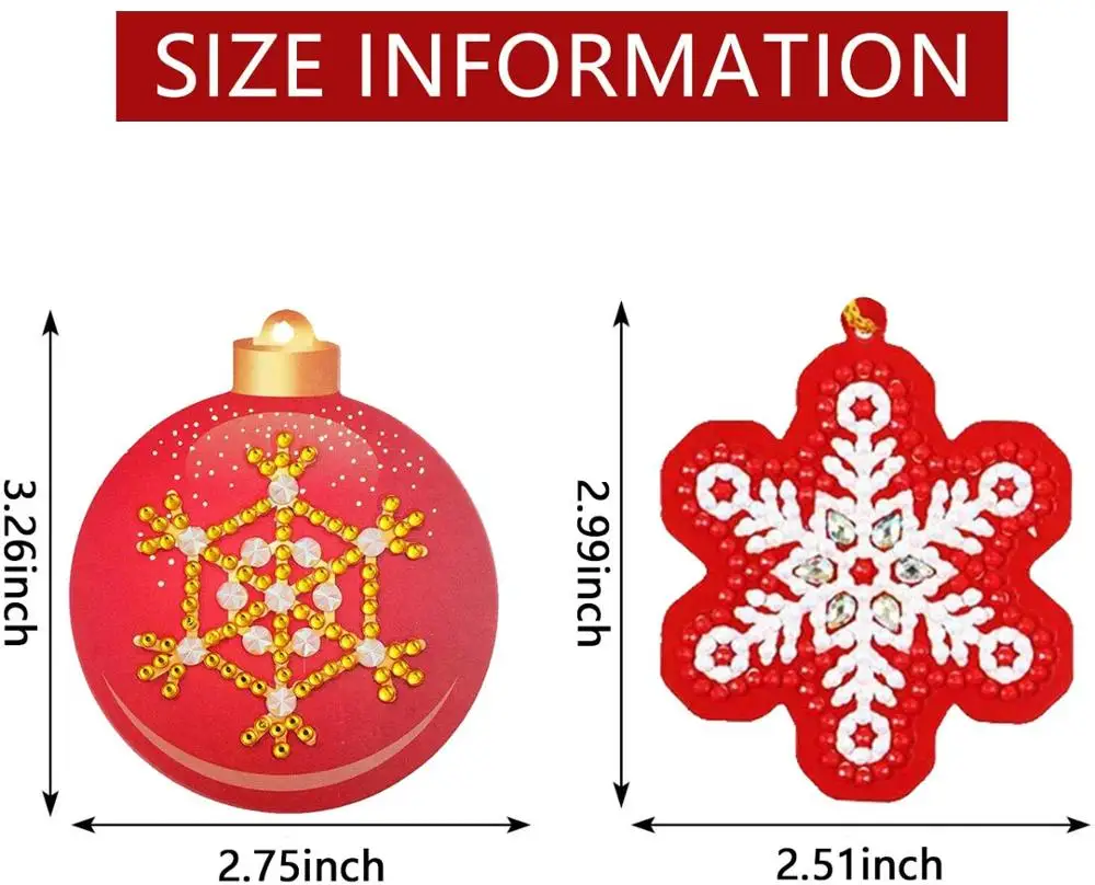 

DIY 5D Diamond Painting Christmas Hanging Ornament Kits, Handmade Christmas Diamond Painting Hanging Decoration Arts Craft
