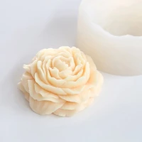 3d peony flower pattern handmade soap mold diy gift round flowers silicone mold clay resin aroma stone moulds