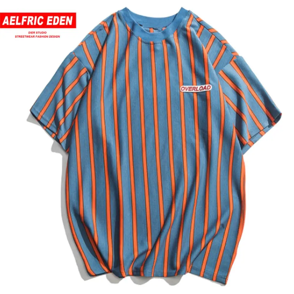 Aelfric Eden полосатые повседневные гладкие мужские футболки 2019 летние Харадзюку хип