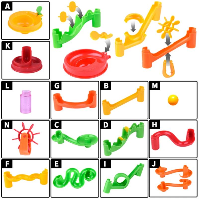 29/105 шт. Набор сделай сам строительство мрамор гоночная трасса строительные блоки