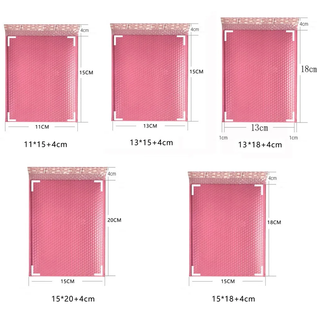 

Foam Envelope Bags Self Seal Mailers Padded Shipping Envelopes With Bubble Mailing Bag Shipping Gift Packages Bag Pink 10pcs
