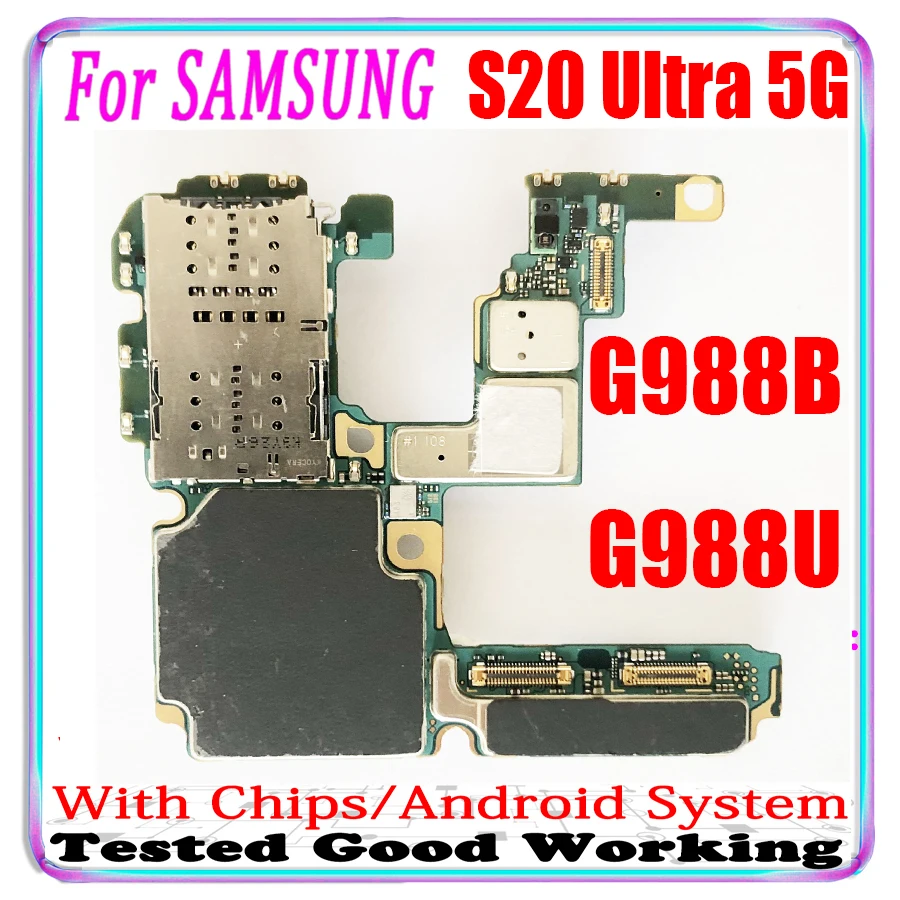 Оригинал для Samsung Galaxy S20 Ultra 5G G988B + G986B G986U G980F G981U G981B G985F материнская плата