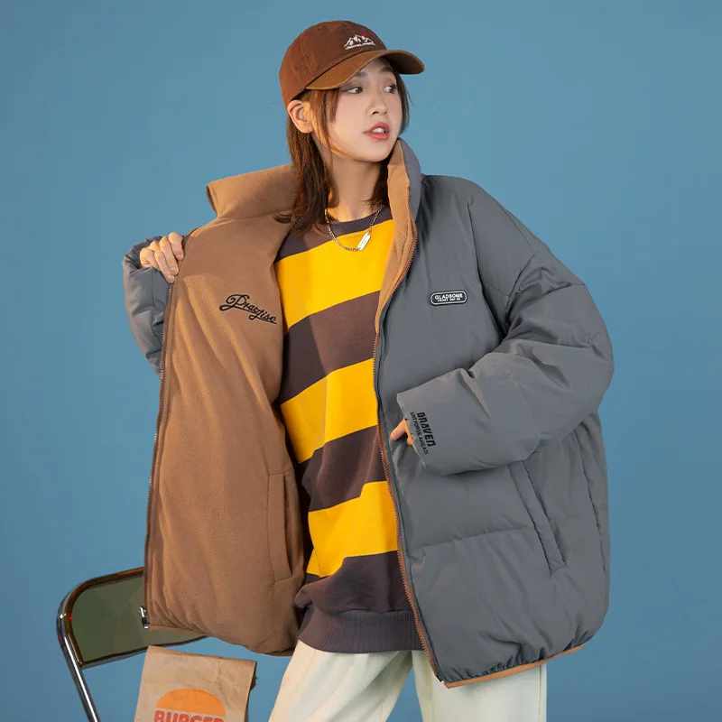 Fashion Bubble Coat Solid Standard Collar Oversized Short Jacket Winter Autumn Female Puffer Jackets Parkas Mujer 2021