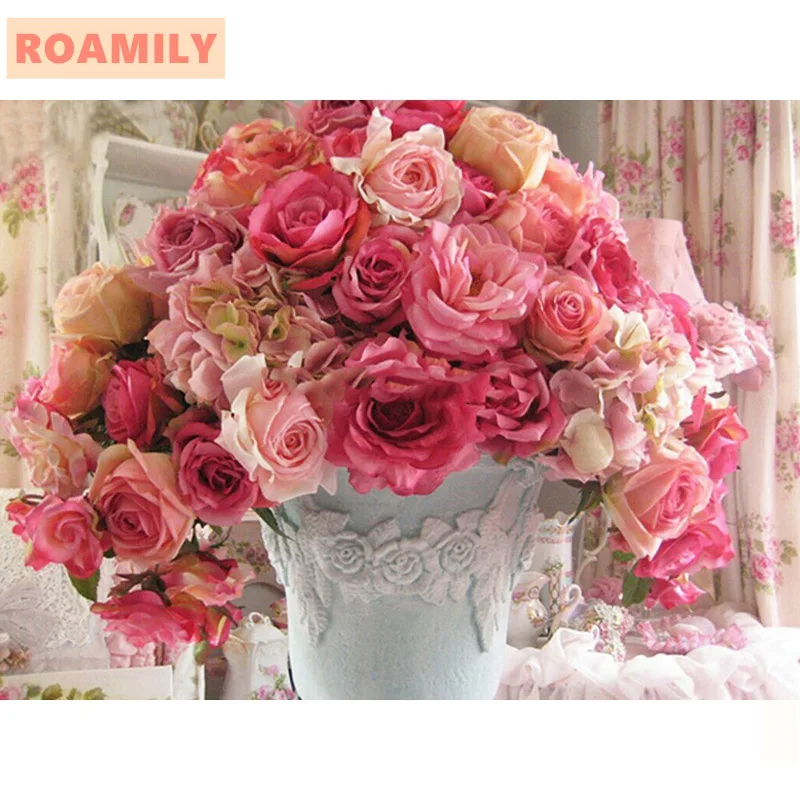 Алмазная мозаика цветы алмазная вышивка сделай сам крестиком бисером украшение