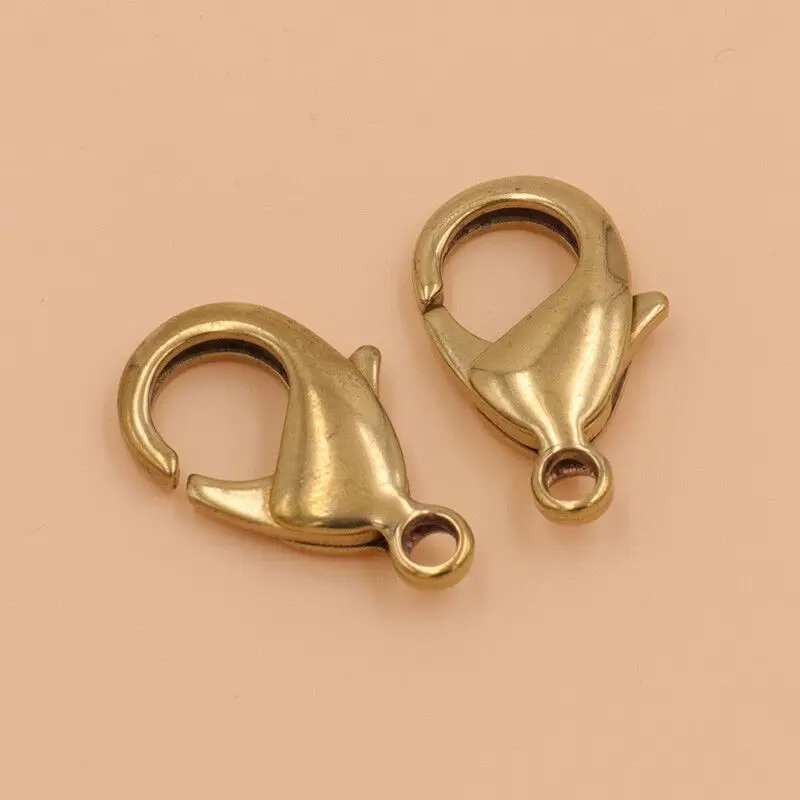 10 шт. латунные застежки-карабины с карабином для кожаных сумок брелок ключей