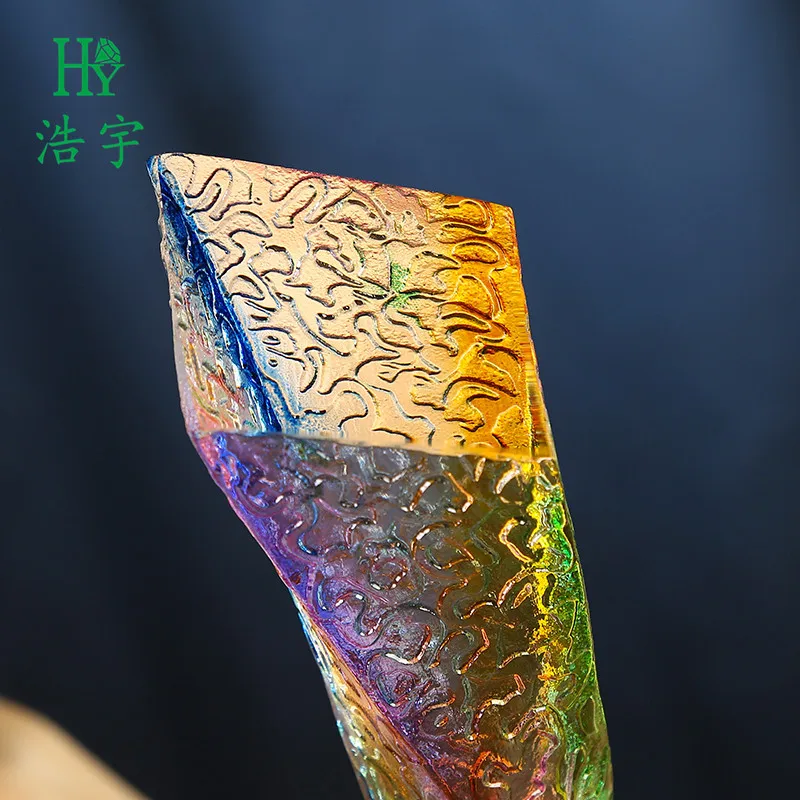 

Crystal trophy customized colored glazed trophy company award crystal crafts home decoration dropshipping mini figures