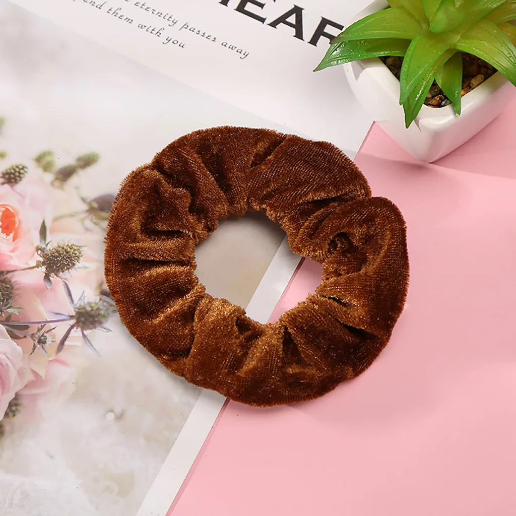 1 шт. Velluto Scrunchies Fasce Accessori Per Capelli Donne Ragazze Capelli Elastici Cravatta In Gomma anello corda per cape