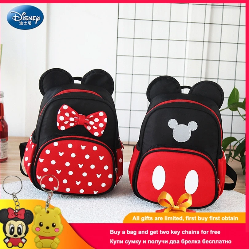 Детский рюкзак с героями мультфильмов Диснея Микки повседневный для детей