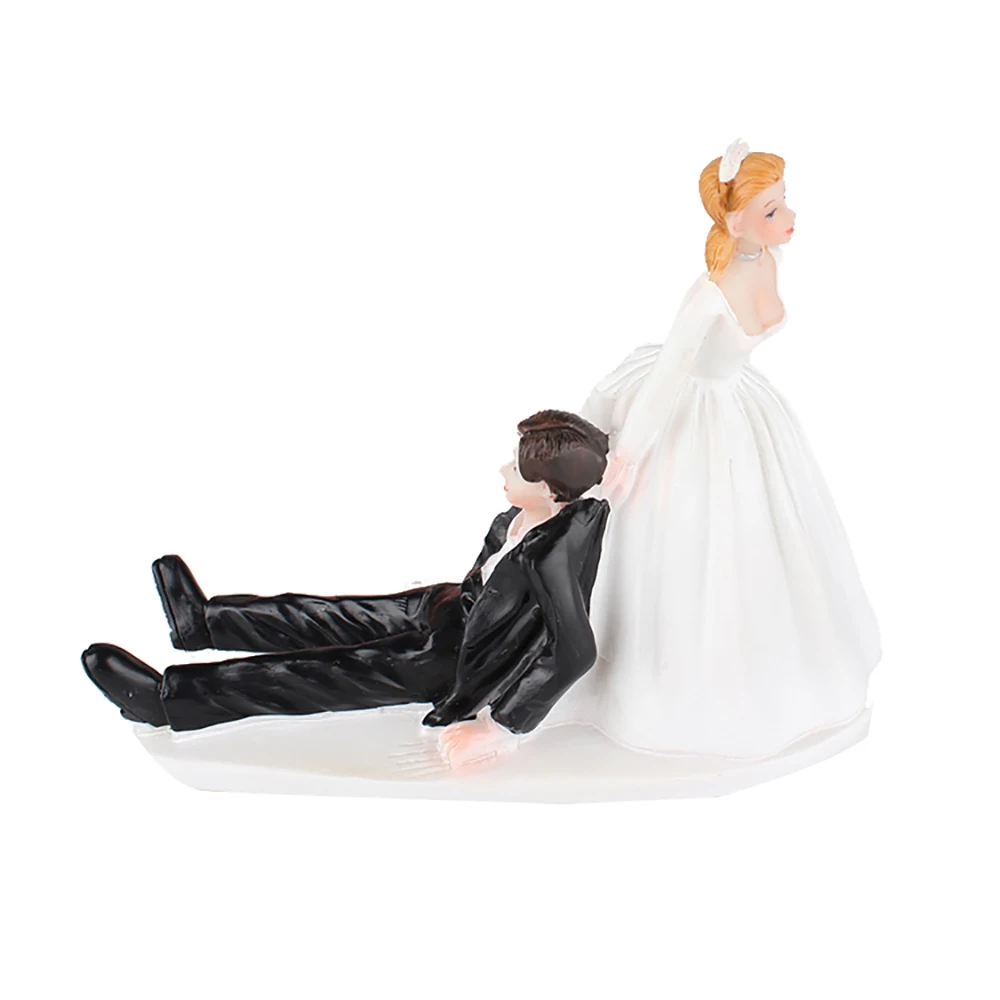 Романтический свадебный Топпер для торта из смолы убегает кукла невесты жениха