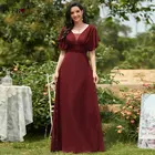 Вечерние платья размера плюс для женщин Ever Pretty EP07851 А-силуэта с v-образным вырезом винтажные платья для особых случаев Robe De Soiree Femme 2020