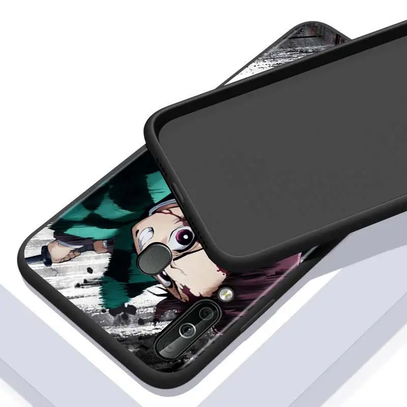 

kimetsu demon slayer no yaiba for Huawei P20 Pro P30 P40 Y5 Y6 Y7 Y9 2019 Nova 7i 5T 5i 5 4e 4 3i 3e 3 Bright Black Phone Case