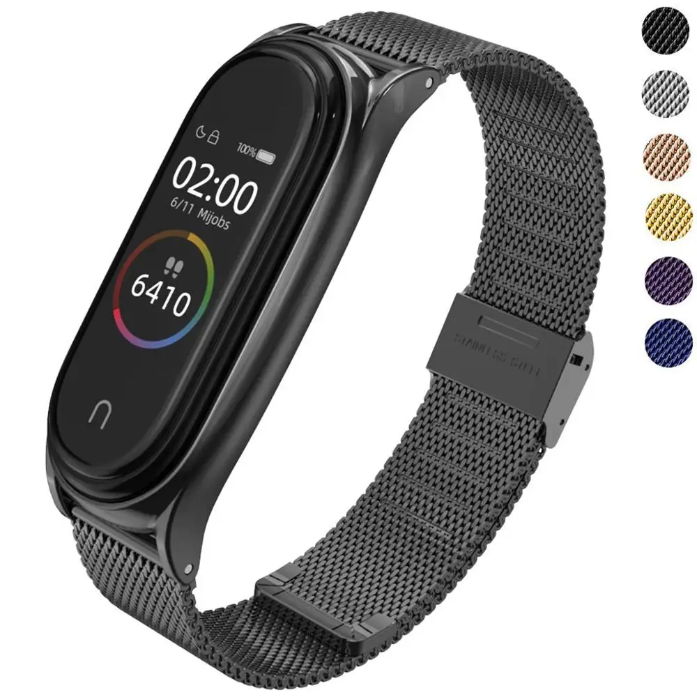 Ремешок сменный из нержавеющей стали для Xiaomi Mi Band 3/4|Смарт-аксессуары| |