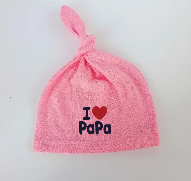 Фирменный детский Чепчик для сна шапка с надписью i love papa детская глазом девочек и