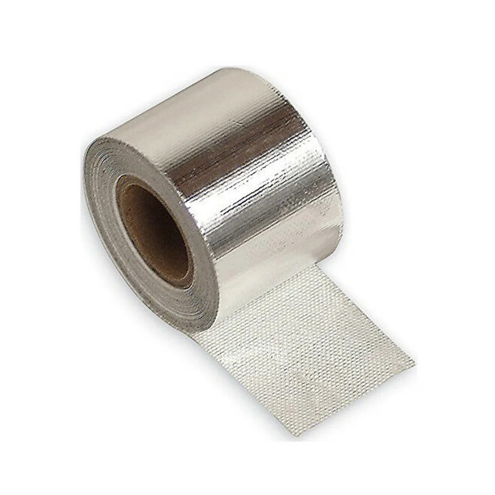 

50mm Tape Auto Heat Shield Parts Replacement Silver Wrap Barrier Glass fiber