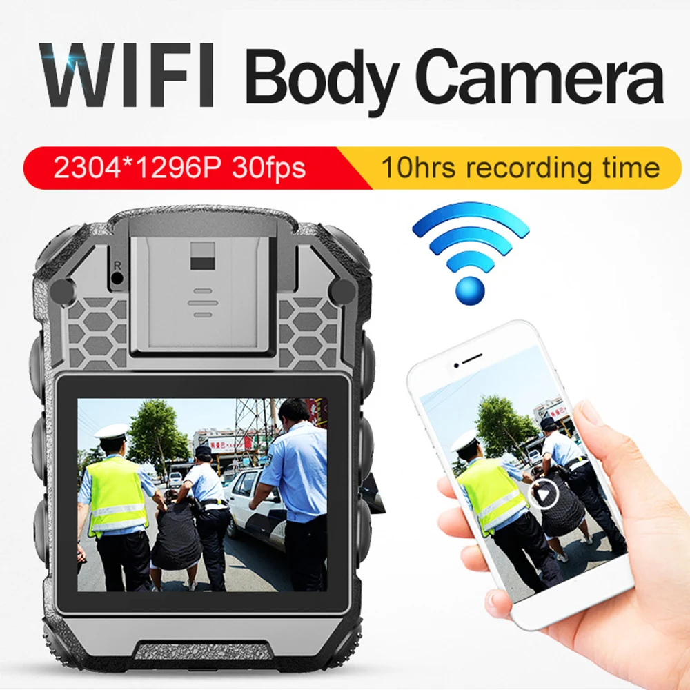 

1296p 40MP 10hrs Recording time HD Car Body Camera WIFI AP DVR Video Voice Recorder Police mini DV Security Worn Cam waterproof