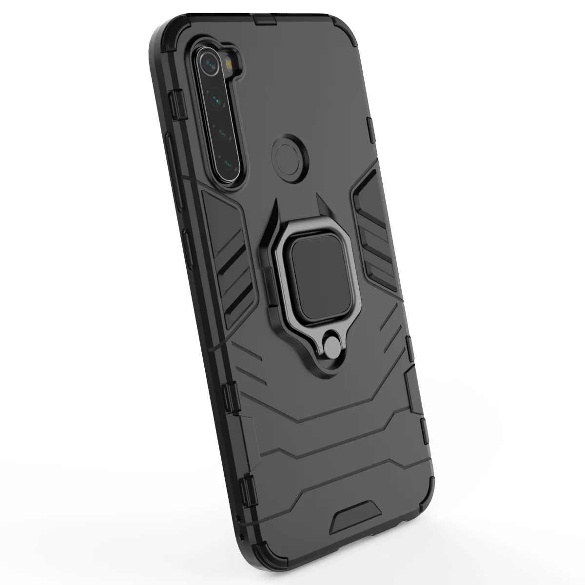 Чехол для Xiaomi Redmi Note 8 магнитный металлический чехол держатель с кольцом на палец