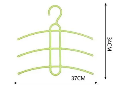 3-слойная пластиковая вешалка в форме рыбьей кости крючок держатель для одежды
