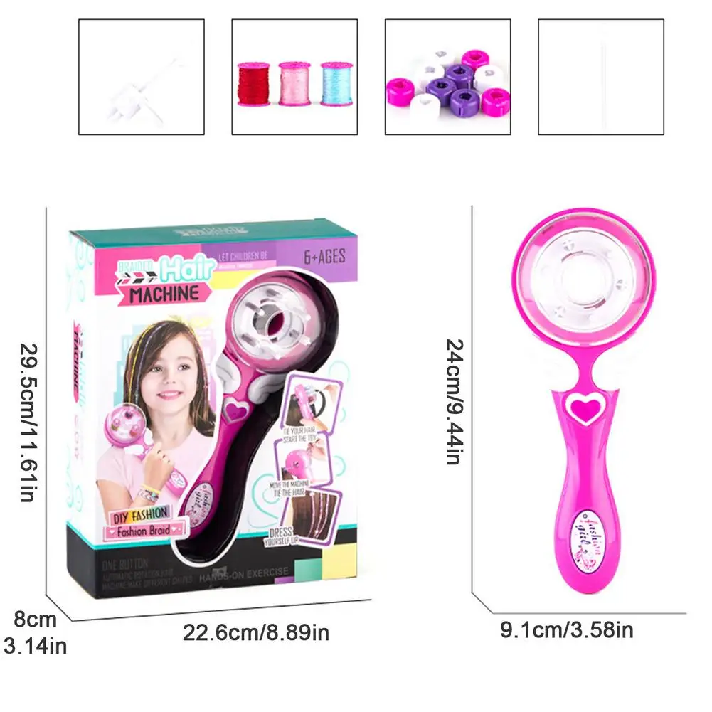 DIY Changeable Girl Color Make Up Hair Accessories Toy Set Binding Device Children's Automatic Magic Knitting | Игрушки и хобби