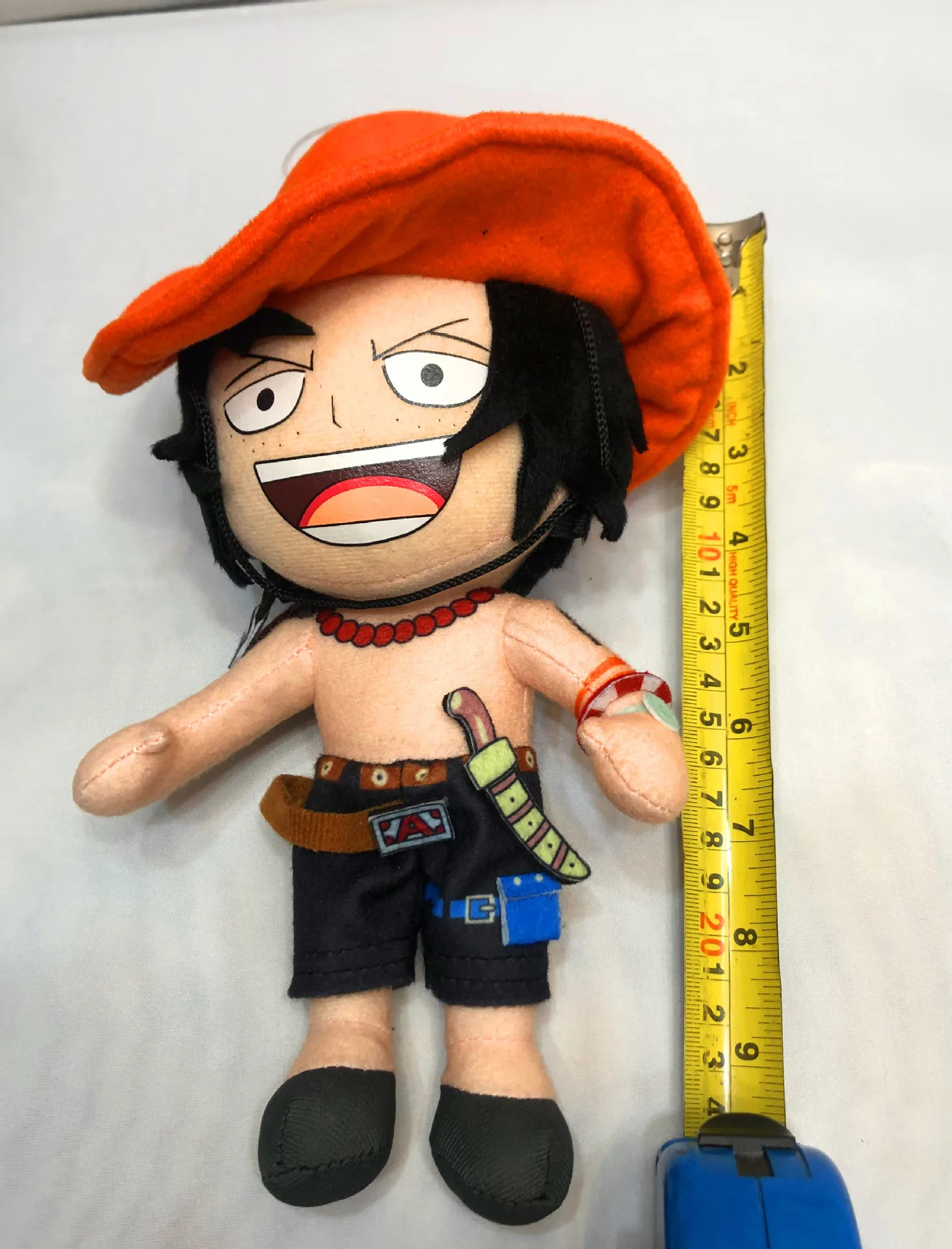 8 видов стилей Аниме цельная соломенная шляпа Luffy Roronoa Zoro Ace плюшевые Мультяшные детские игрушки Kawaii мягкие куклы для детей 23~ 24 см - Цвет: Ace