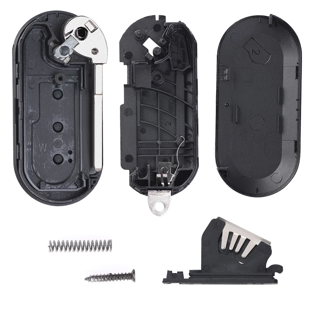 Чехол для выкидного ключа KEYECU Fiat 500L MPV Ducato Citroen Jumper Peugeot Boxer Fob 3 Button P/N: RX2TRF198|Ключ от