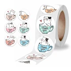 50-500 шт., наклейки для упаковки подарков