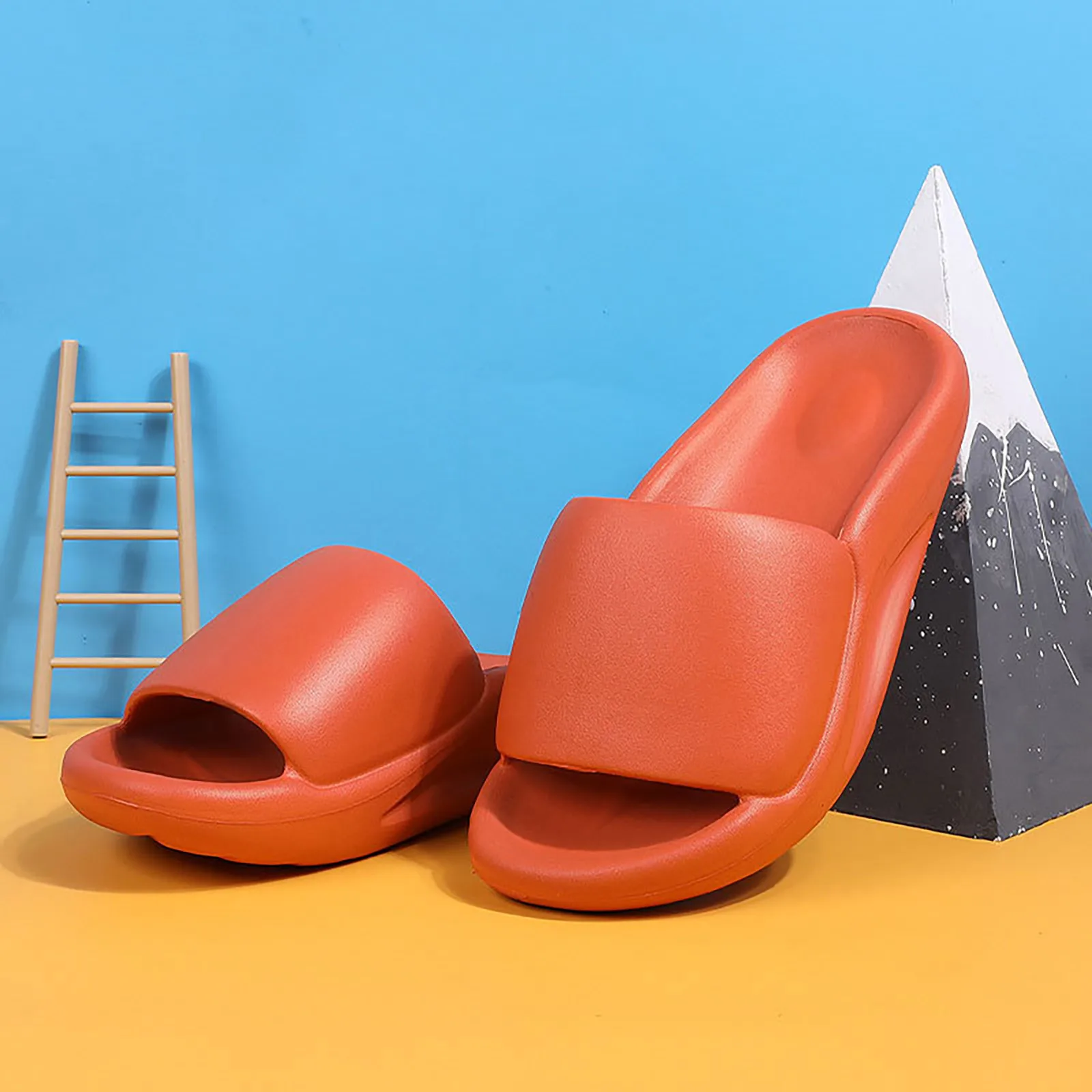 

Тапочки унисекс мягкие домашние на толстой подошве, бесшумные Нескользящие, подушка, дышащие, пляжная обувь, женская обувь