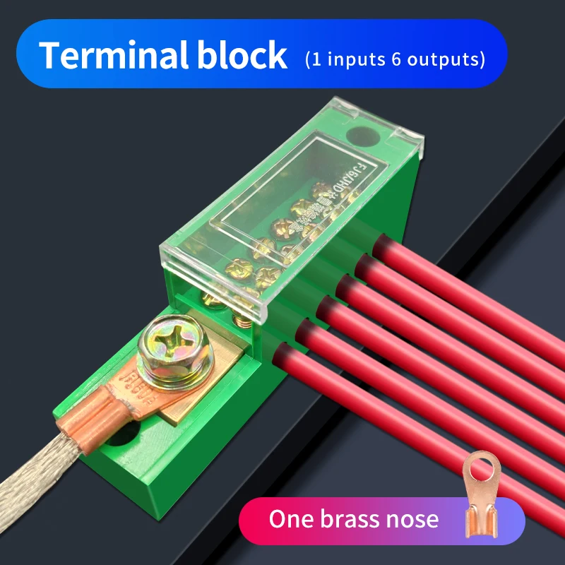 1 шт. медная Клеммная колодка вход 2 выхода разветвитель проводов соединитель для