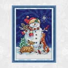 Набор для вышивки крестиком Joy Sunday с изображением полуночного снеговика, экологически чистый хлопок 14CT 11CT, поделки ручной работы сделай сам, новый магазин, акция на продажу