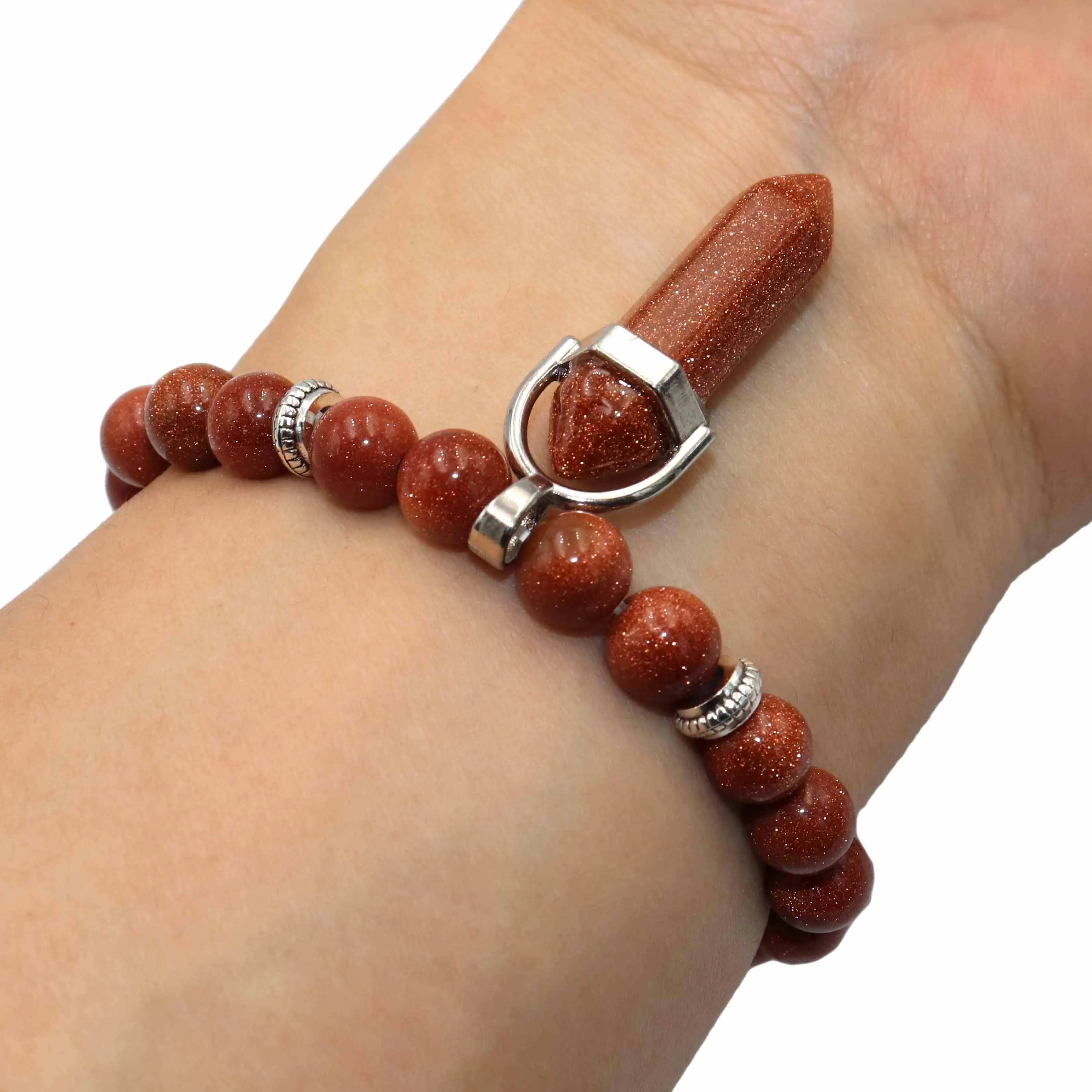 Модный шестигранный браслет для мужчин и женщин из лазурита агата тигрового