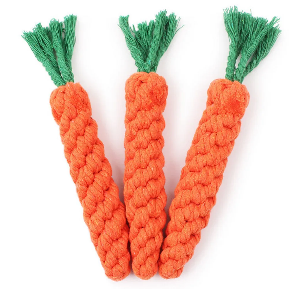 5Pcs Transer Pet Supply High Quality Dog Toy Carrot Shape Rope Puppy Chew Toys Teath Cleaning Outdoor Fun Training | Дом и сад