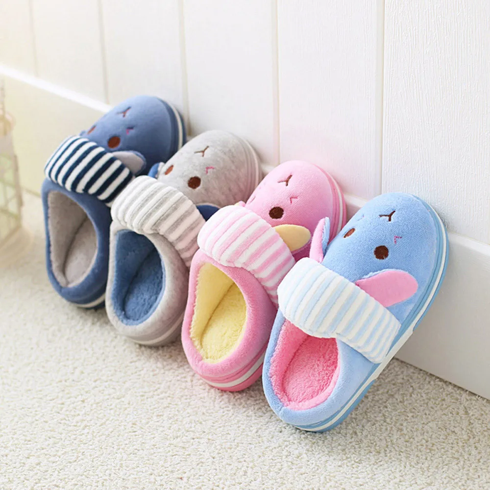 

autumn winter children home slippers kids baby cotton shoes girls plush warm slipper boys girls indoor bedroom slippers