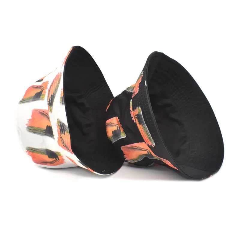 Fashion Print Bucket Caps Summer Foldable Sunscreen Fisherman's Panama Hats 2021 Man Woman Causal Hip Hop Buckets Hat |