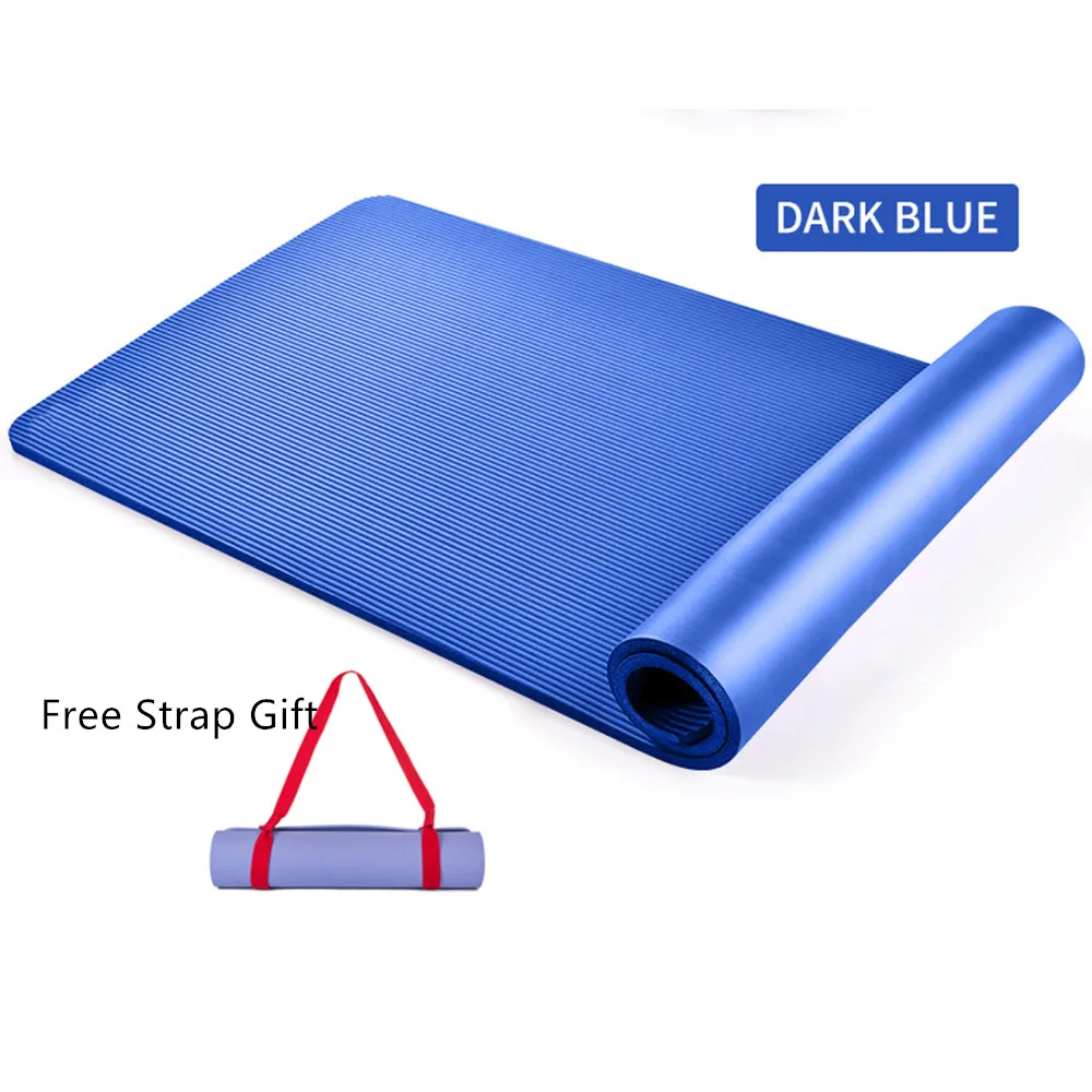 Коврик для йоги из бутадиен нитрильного каучука 10 мм начинающих без запаха