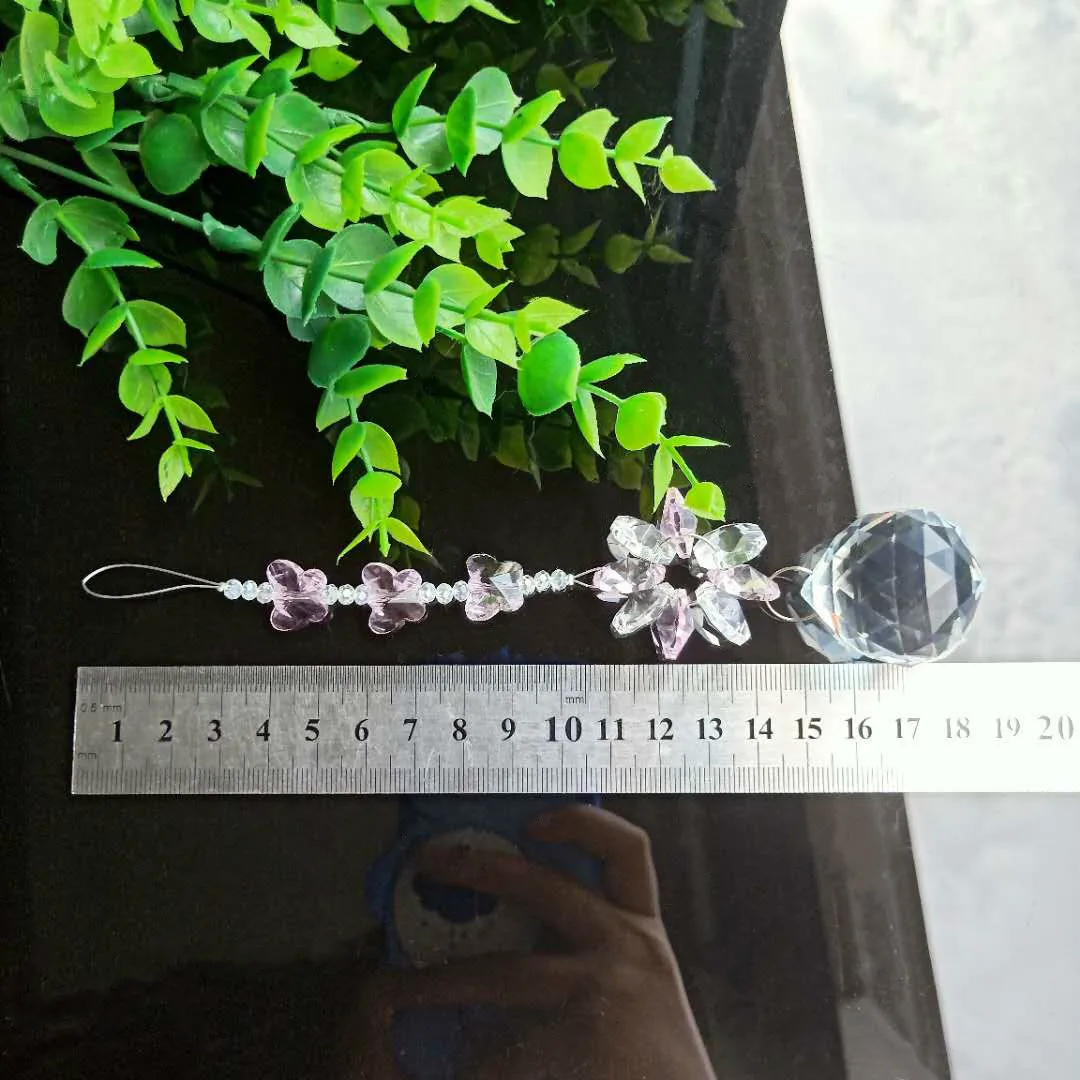 

Garland Pink Crystal DIY Chandelier Crystals Glass Suncatcher Crystal Prisms Pendant for Home Decor Christmas Tree Hanging Drops
