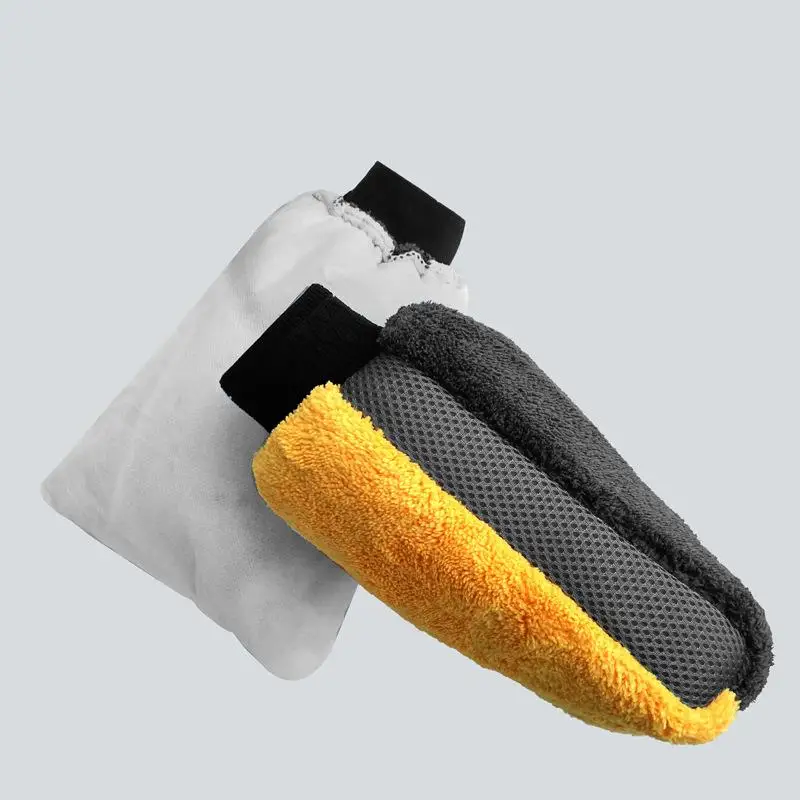 Большая перчатка для чистки автомобиля 1 шт. сетчатая тканевая мытья машины не