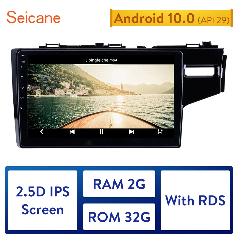 

Seicane GPS Autoradio HD Touchscreen Car Radio Audio Android 10.0 for 2014 2015 HONDA JAZZ/FIT (RHD) support Carplay DAB+