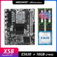 machinist x58 motherboard combo set kit with intel xeon e5630 cpu 2pcs8g 16gb ddr3 memory ram lga 1366 processor x58 v1608