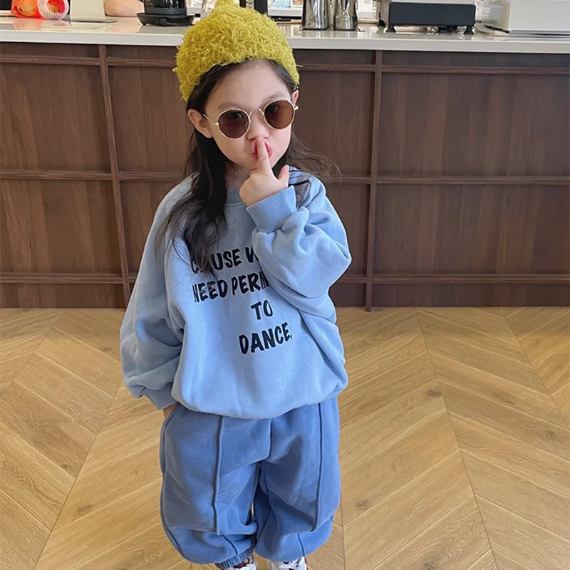 

Girls' Hoodies Sweatshirts Jacket 2021 Loose Winter Autumn Top Thicken Velvet Pullover Fleece Christmas Gifts Cotton Children's