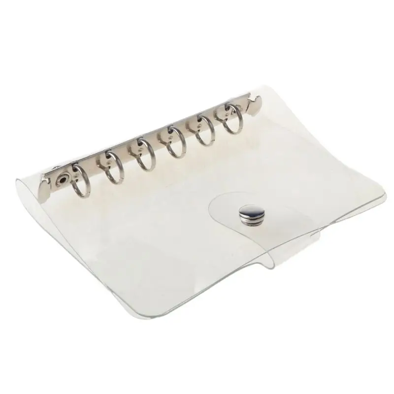 

A5 A6 A7 PVC Rainbowlaser Transparent Notebook Diary Cover Glitter Loose leaf Note Book Planner Clip Office Supplies