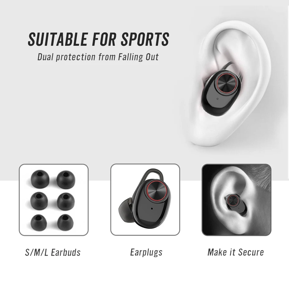 Беспроводные наушники UTRAI Bluetooth 5,0 Ture, беспроводные стерео наушники, гарнитура TWS HIFI, бас с микрофоном, Спортивная игровая гарнитура